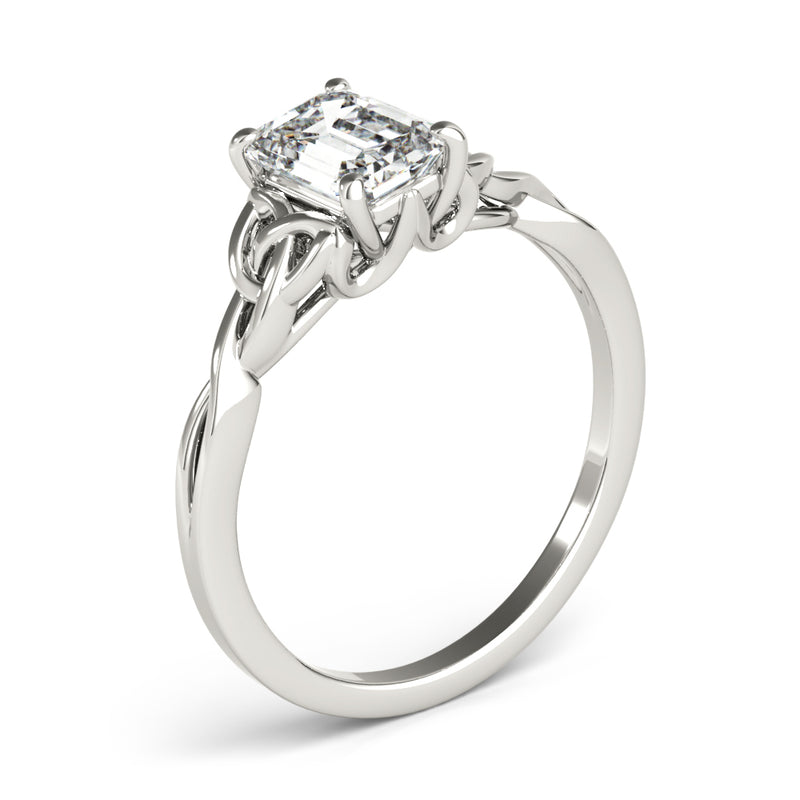 Emerald Cut Color Solitaire Engagement Ring (85156)