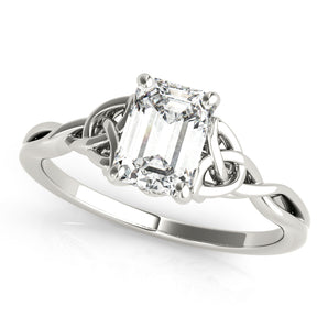 Emerald Cut Color Solitaire Engagement Ring (85156)