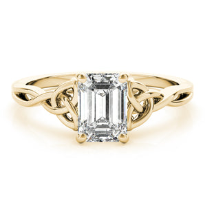 Emerald Cut Color Solitaire Engagement Ring (85156)