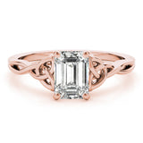 Emerald Cut Color Solitaire Engagement Ring (85156)