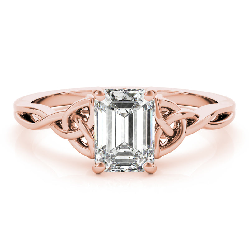 Emerald Cut Color Solitaire Engagement Ring (85156)