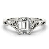 Emerald Cut Color Solitaire Engagement Ring (85156)