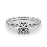 Round Center Engagement Ring - alt view