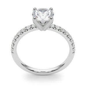 Round Center Engagement Ring - alt view