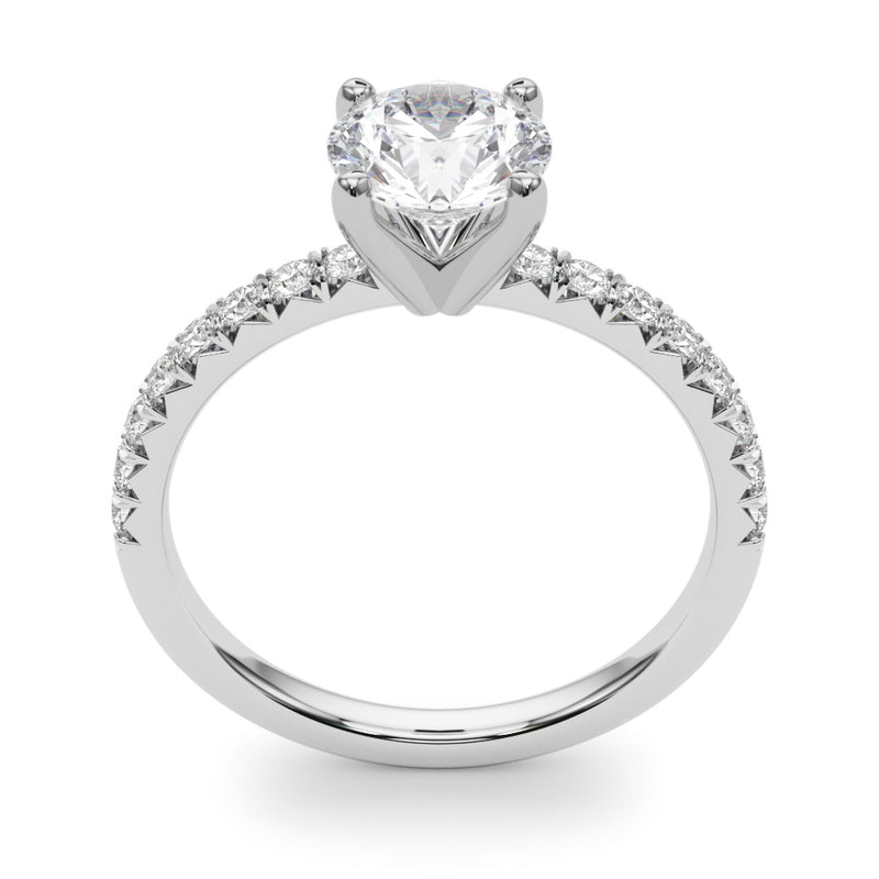 Round Center Engagement Ring - alt view