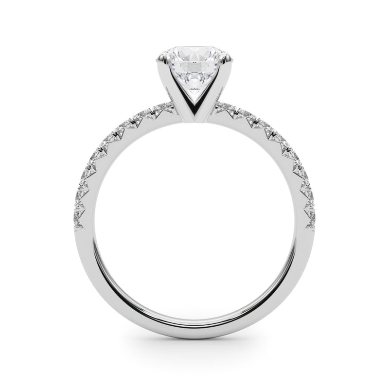 Round Center Engagement Ring - alt view