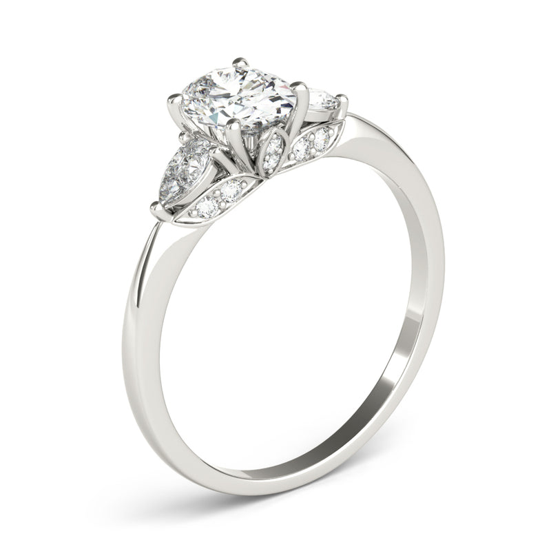 Fashion Rings Oval & Pear Shape Engagement Ring - alt view