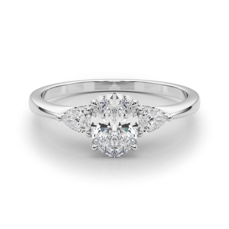 Fashion Rings Oval & Pear Shape Engagement Ring - alt view