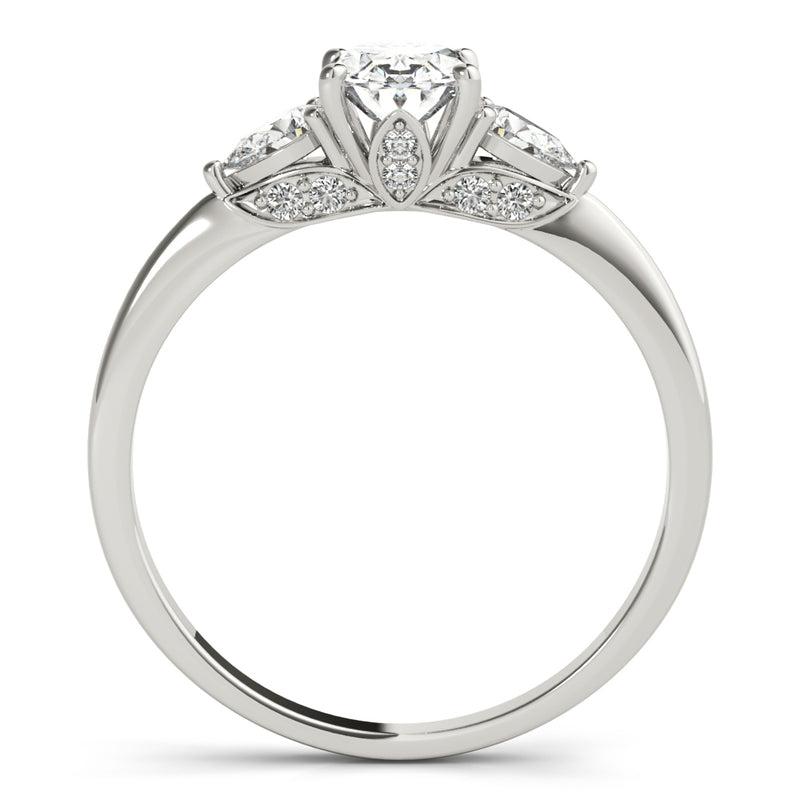 Fashion Rings Oval & Pear Shape Engagement Ring - alt view