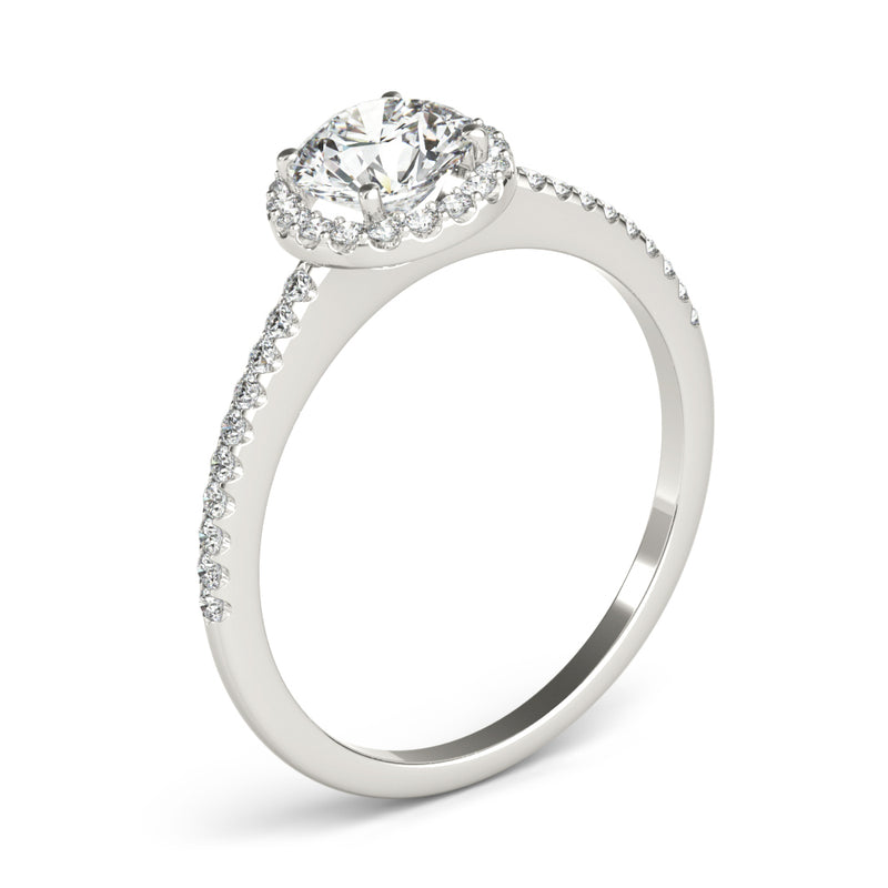 Halo Ring Engagement Ring - alt view