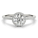 Halo Ring Engagement Ring - alt view