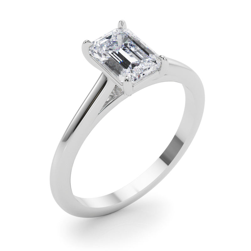 Solitaire Emerald Cut Engagement Ring (85194)