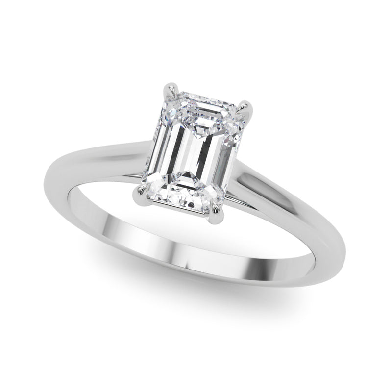 Solitaire Emerald Cut Engagement Ring (85194)
