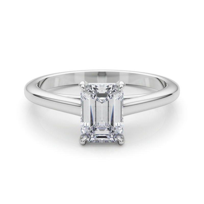 Solitaire Emerald Cut Engagement Ring (85194)