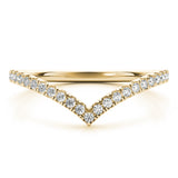 Chevron Diamond Band - alt view