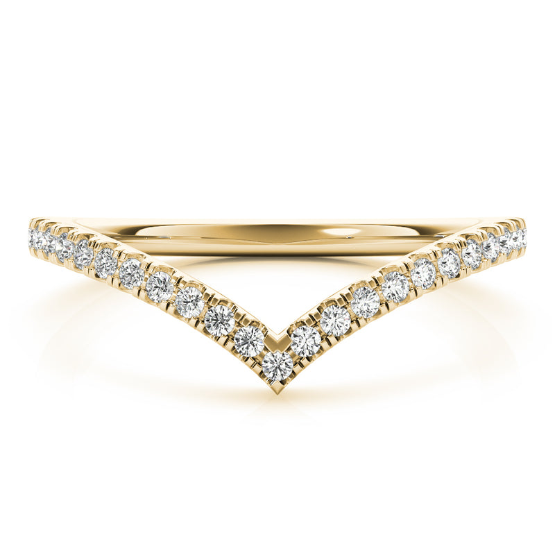 Chevron Diamond Band - alt view