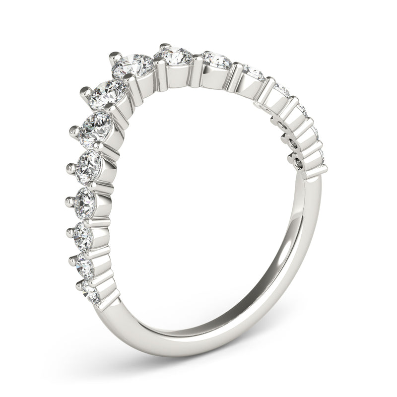 Chevron Graduated Diamond Band - alt view