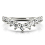 Chevron Graduated Diamond Band - alt view