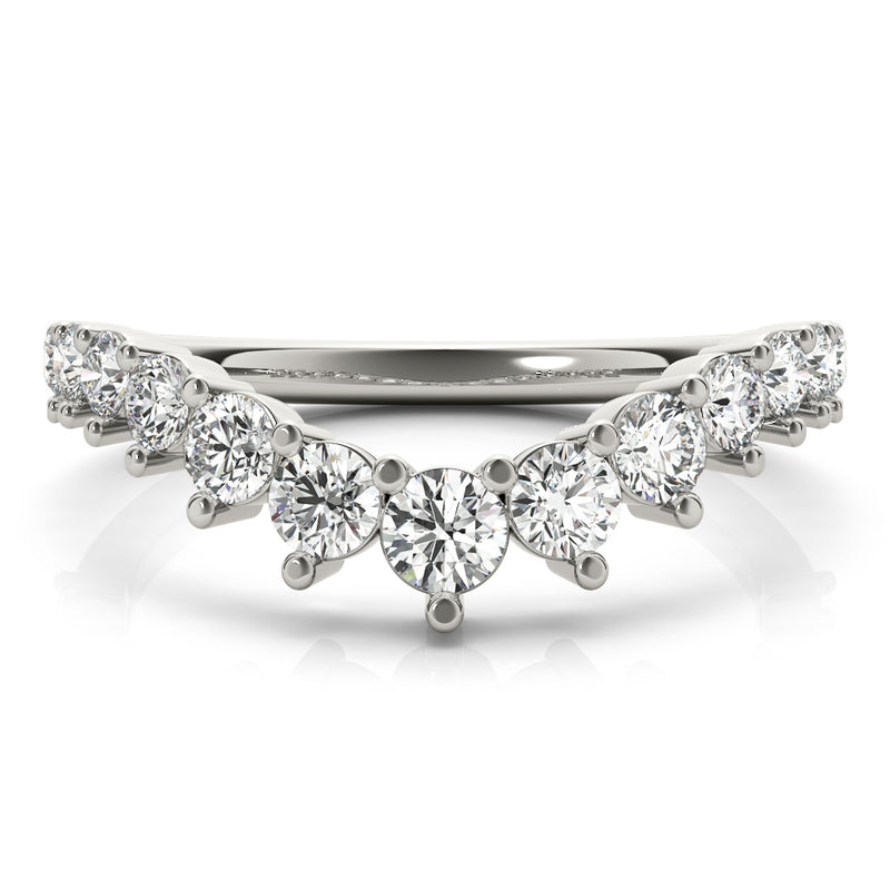 Chevron Graduated Diamond Band - alt view