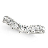 Chevron Graduated Diamond Band - alt view