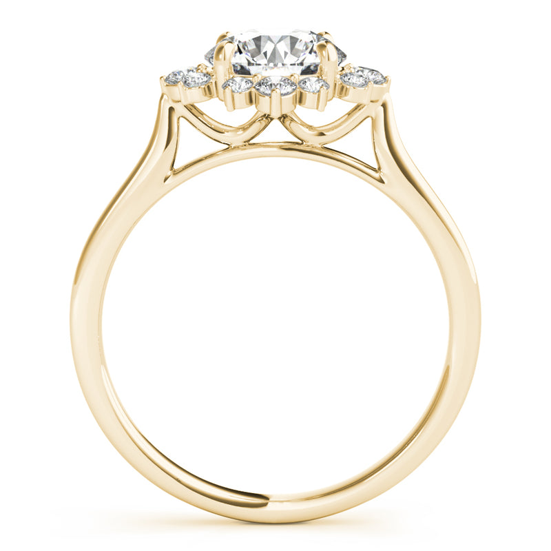 For Round Center Engagement Ring - alt view