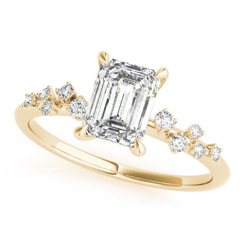 Emerald Cut Center Engagement Ring (85257)