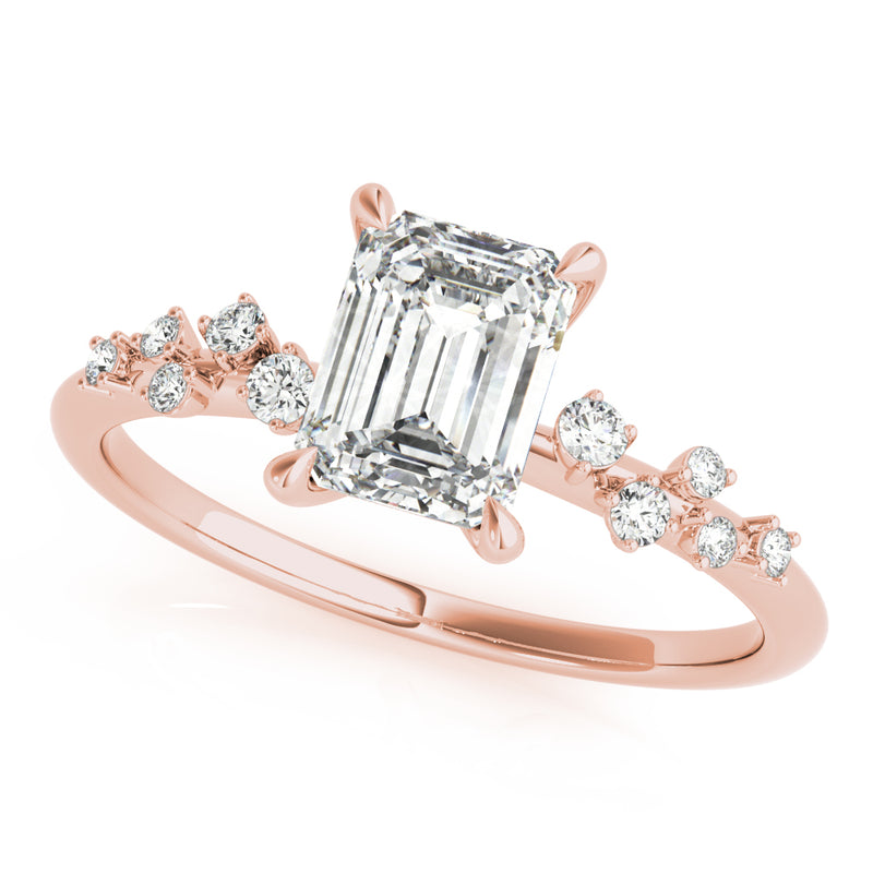 Emerald Cut Center Engagement Ring (85257)
