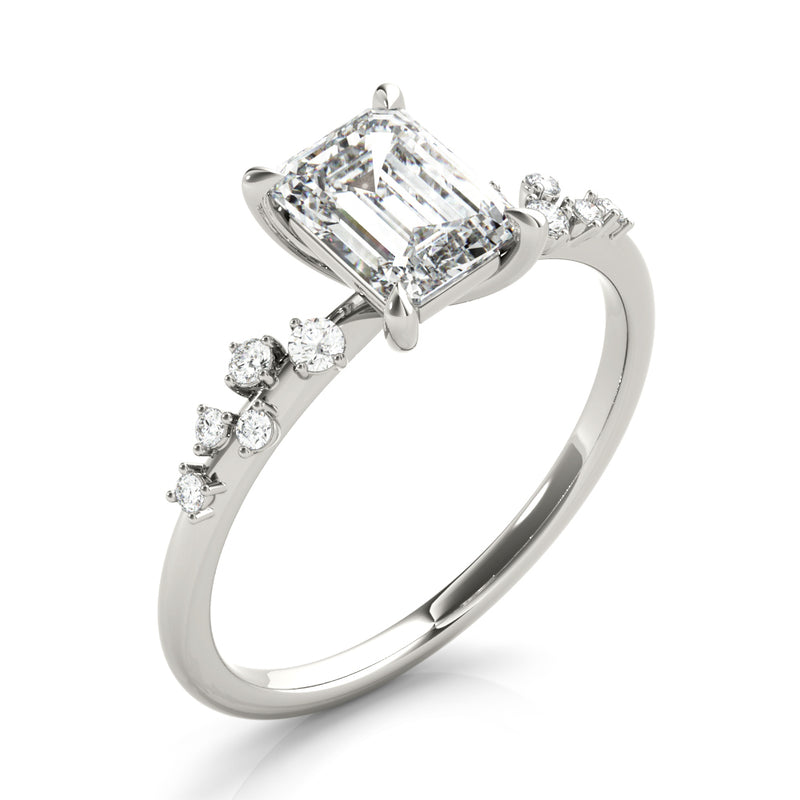 Emerald Cut Center Engagement Ring (85257)