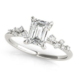 Emerald Cut Center Engagement Ring (85257)