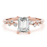 Emerald Cut Center Engagement Ring (85257)