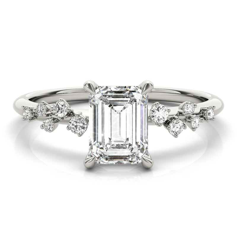 Emerald Cut Center Engagement Ring (85257)