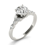 Marquise & Engagement Ring (Round Center) - alt view