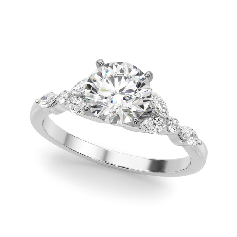 Marquise & Engagement Ring (Round Center)
