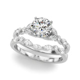 Marquise & Engagement Ring (Round Center) - alt view