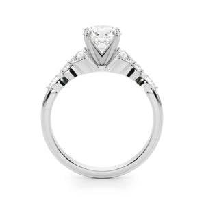 Marquise & Engagement Ring (Round Center) - alt view