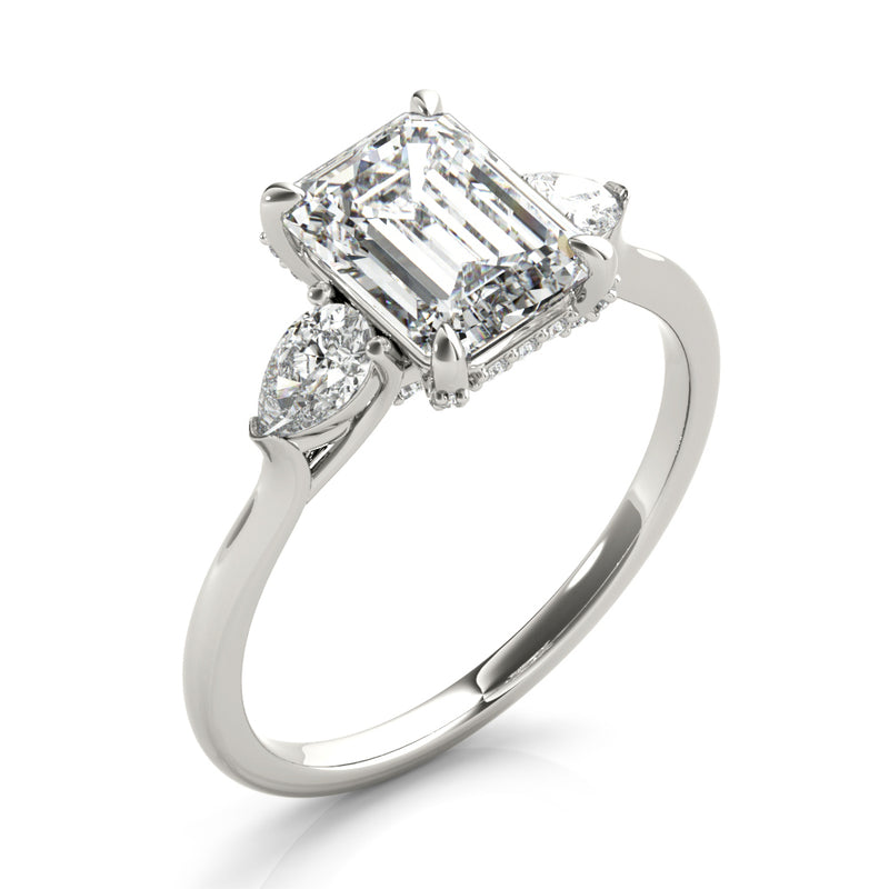 Emerald Cut Center Engagement Ring (85279)