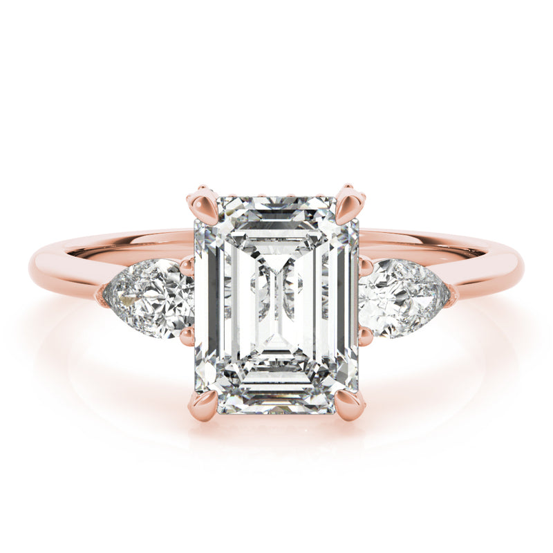 Emerald Cut Center Engagement Ring (85279)
