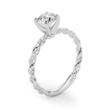 With Twisted Shank Engagement Ring - alt view