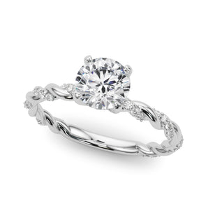 With Twisted Shank Engagement Ring
