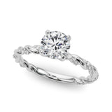 With Twisted Shank Engagement Ring