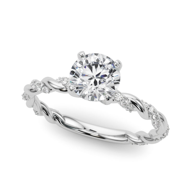 With Twisted Shank Engagement Ring