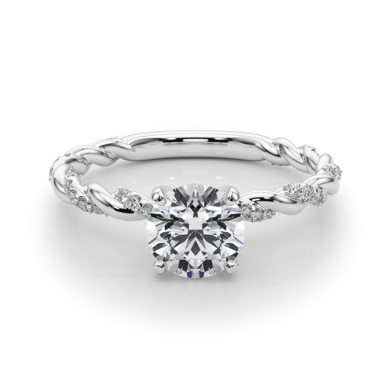 With Twisted Shank Engagement Ring - alt view