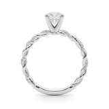 With Twisted Shank Engagement Ring - alt view