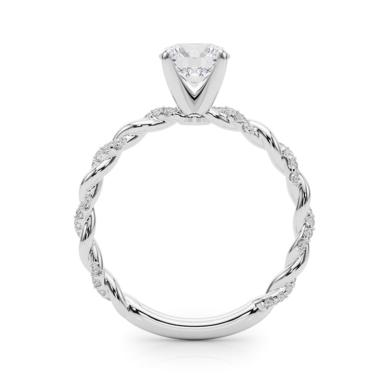 With Twisted Shank Engagement Ring - alt view