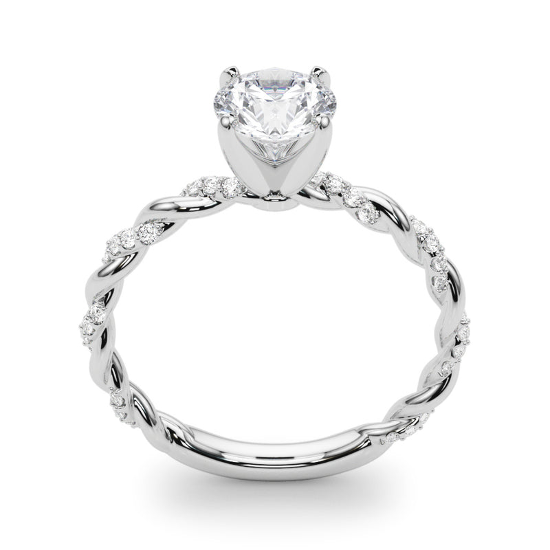 With Twisted Shank Engagement Ring - alt view