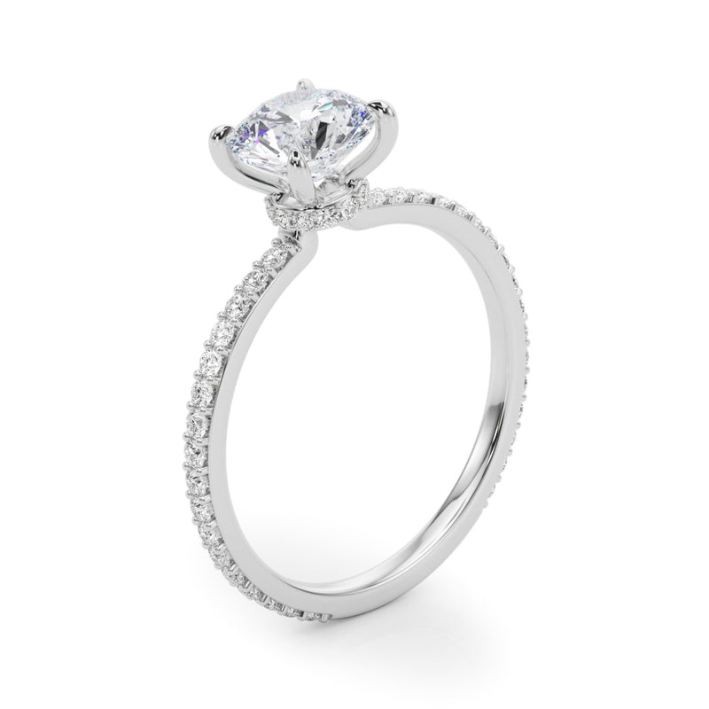 Hidden Halo Engagement Ring - alt view