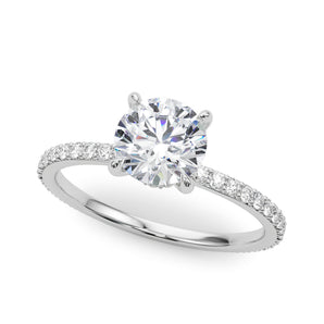 Hidden Halo Engagement Ring
