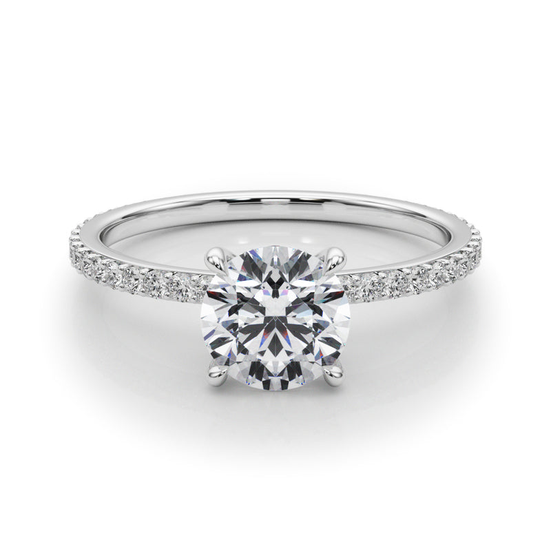 Hidden Halo Engagement Ring - alt view