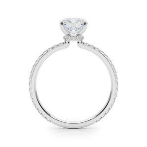 Hidden Halo Engagement Ring - alt view