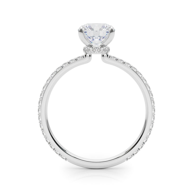 Hidden Halo Engagement Ring - alt view